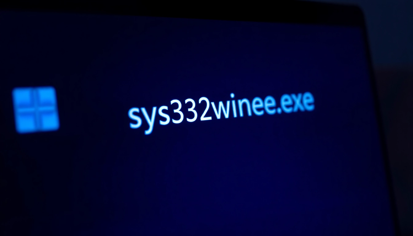 Visual featuring sys32win.com system files highlighting cybersecurity and malware detection visuals for enhanced understanding.