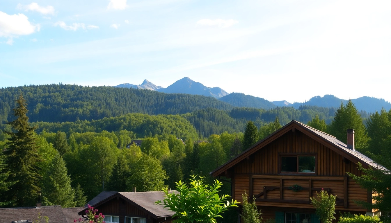 Ferienwohnung in der Nähe des Thüringer Waldes mit herrlichem Blick auf die bewaldeten Berge; idealer Urlaubsort inmitten der Natur.