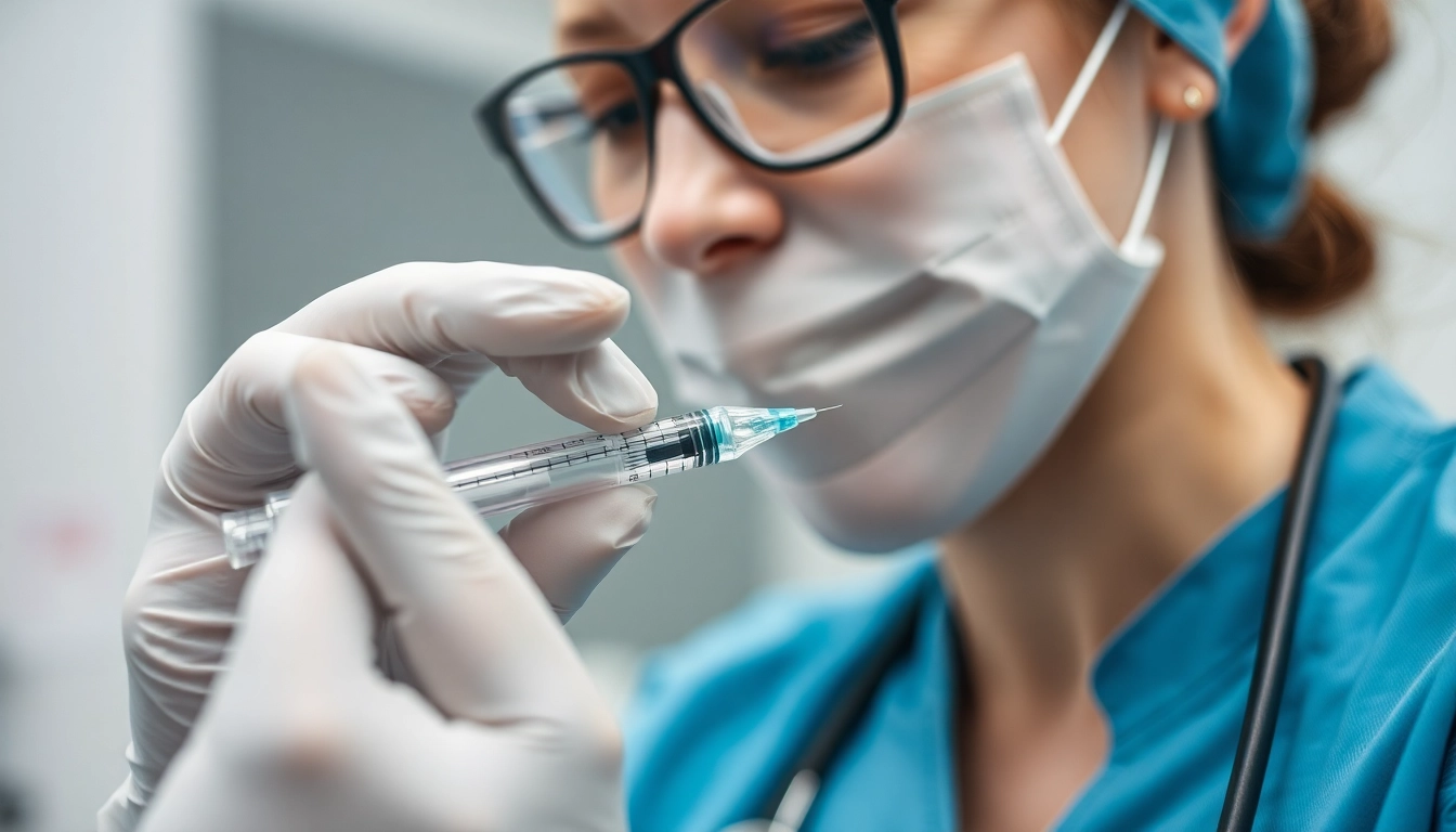Professional administering Fettwegspritze in Zürich to reduce stubborn fat deposits with precise injection technique.