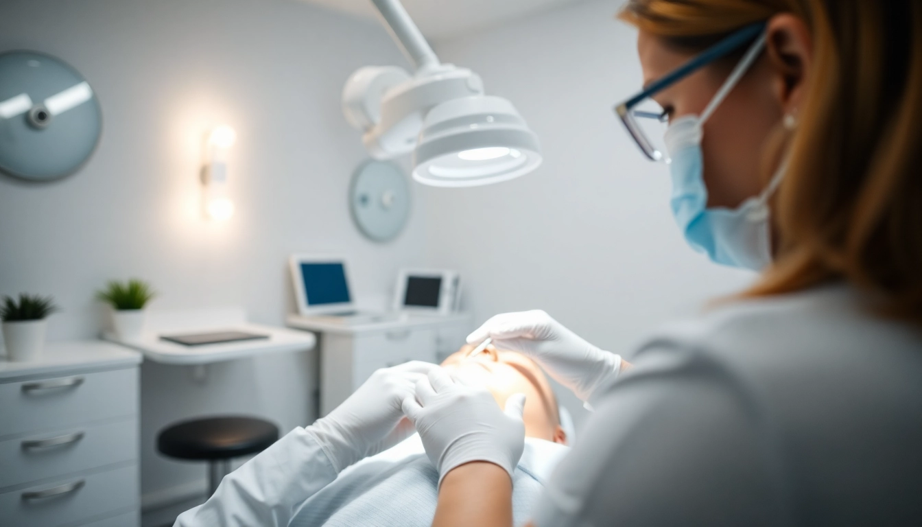 Professional Fettwegspritze Zürich being administered by a dermatologist in a modern clinic environment for targeted fat reduction.