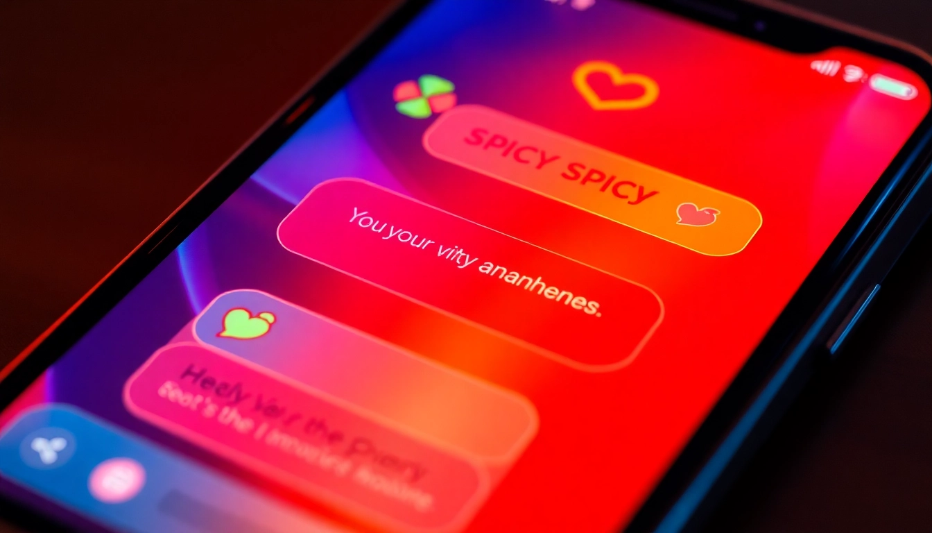 Spicy AI Chat app interface showcasing vibrant visuals and engaging conversations for a realistic experience.