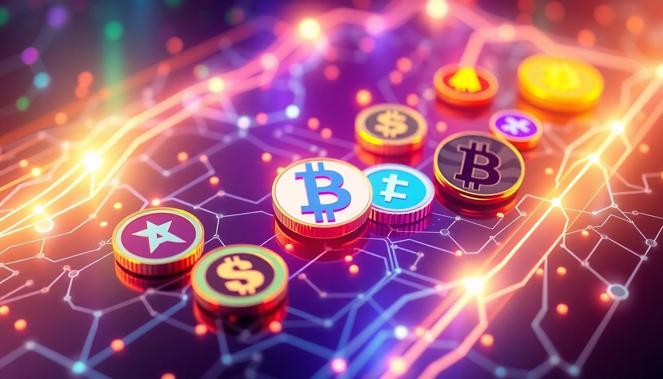 Series of diverse altcoins illustrating the variety and potential of altcoins in the