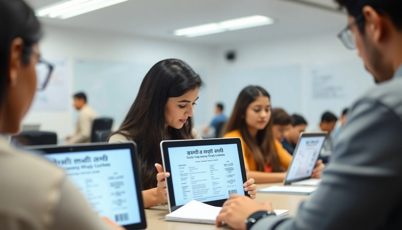 Secure admit card download process for government exam candidates with digital devices