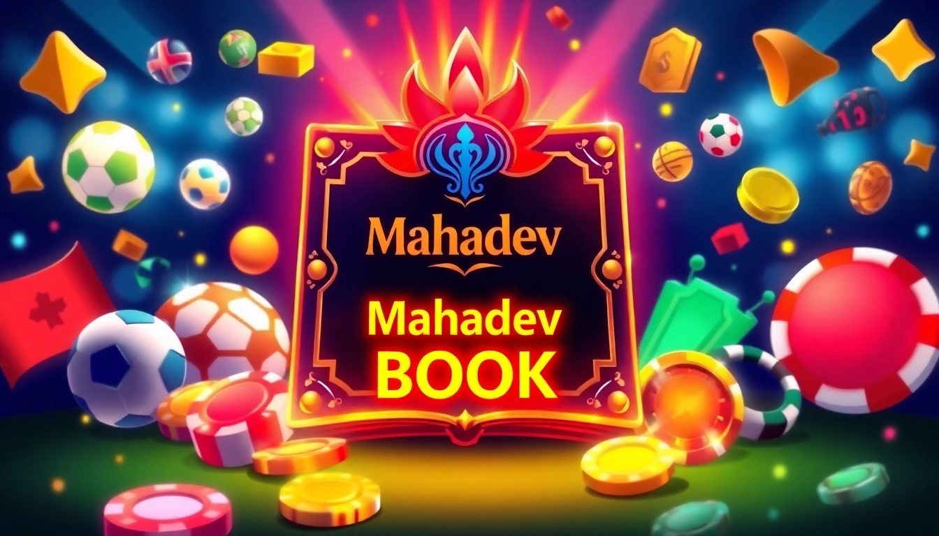 Secure Mahadev book id process shown on screen with sports betting and casino elements,